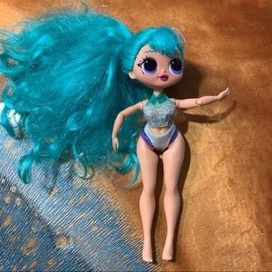 OMG LOL Surprise Doll Teal Glitter hair Cosmic Nova